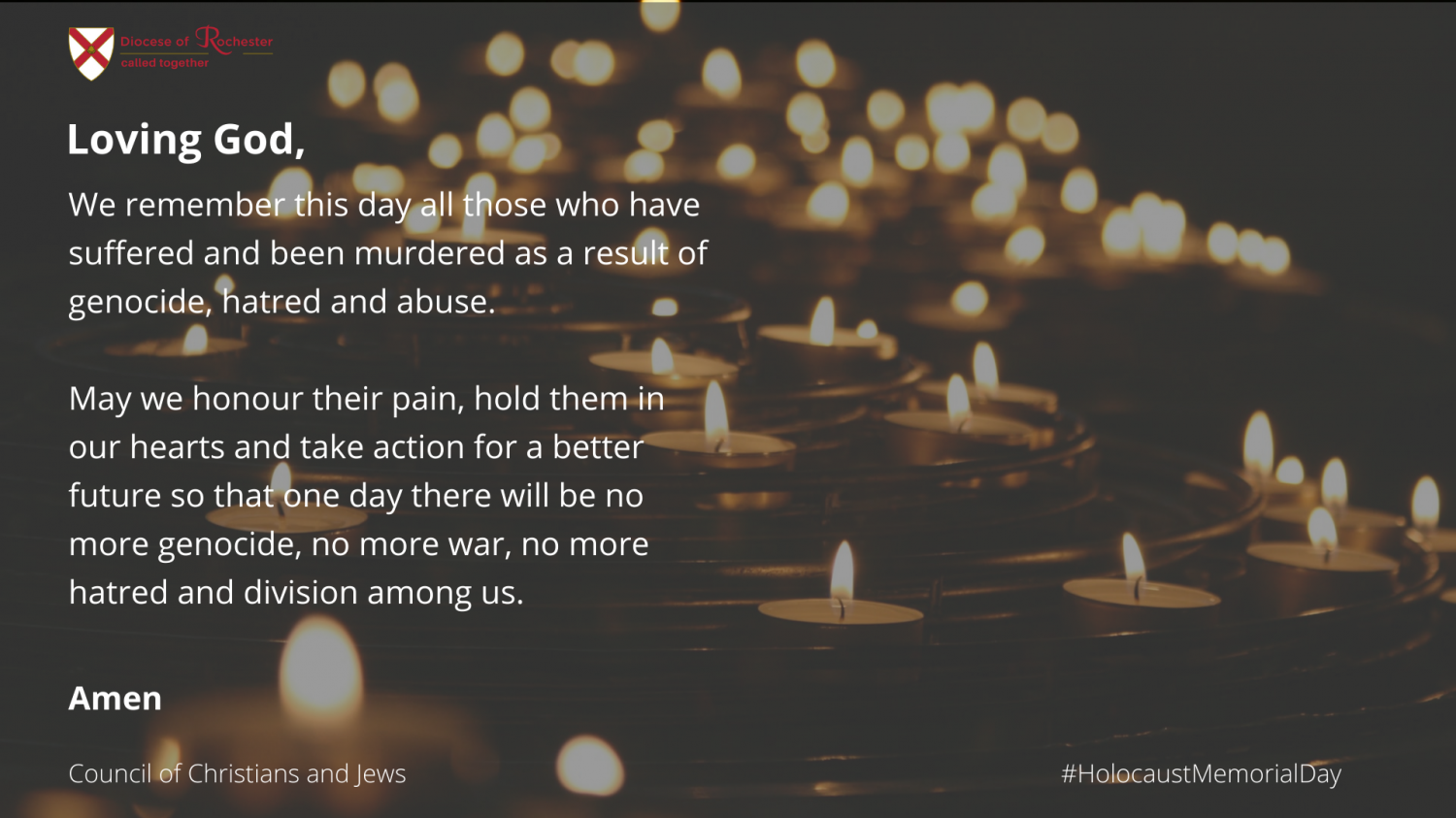 A prayer for Holocaust Memorial Day
