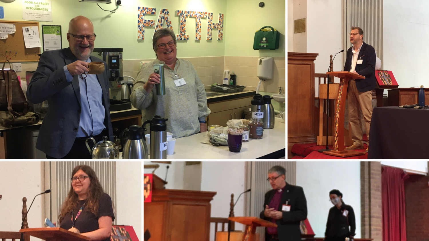 A selection of pictures showing speakers at diocesan synod